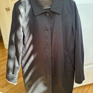 Chic Coach Trench Coat in Black